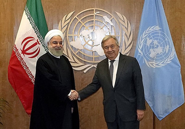روحانی با دبیرکل سازمان ملل دیدار کرد