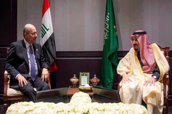 گفتگوی تلفنی پادشاه عربستان با رئیس‌جمهور عراق درباره تحولات منطقه