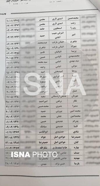 لیست مسافرین 