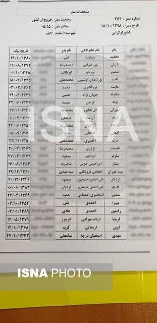 لیست مسافرین 