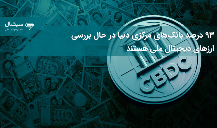 ۹۳ درصد بانک‌های مرکزی دنیا در حال بررسی ارزهای دیجیتال ملی هستند