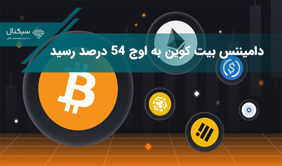 دامیننس بیت کوین به اوج ۵۴ درصد رسید