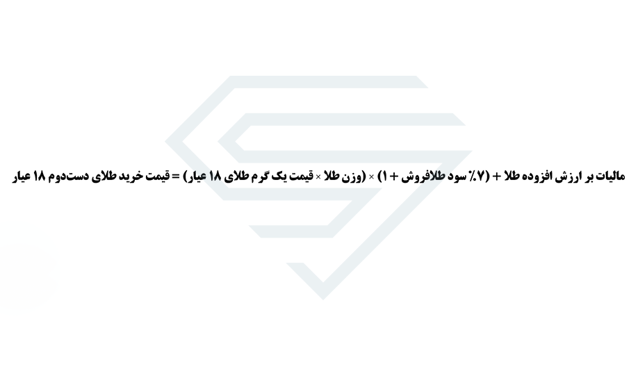 فرمول محاسبه قیمت طلای دست دوم برای خرید