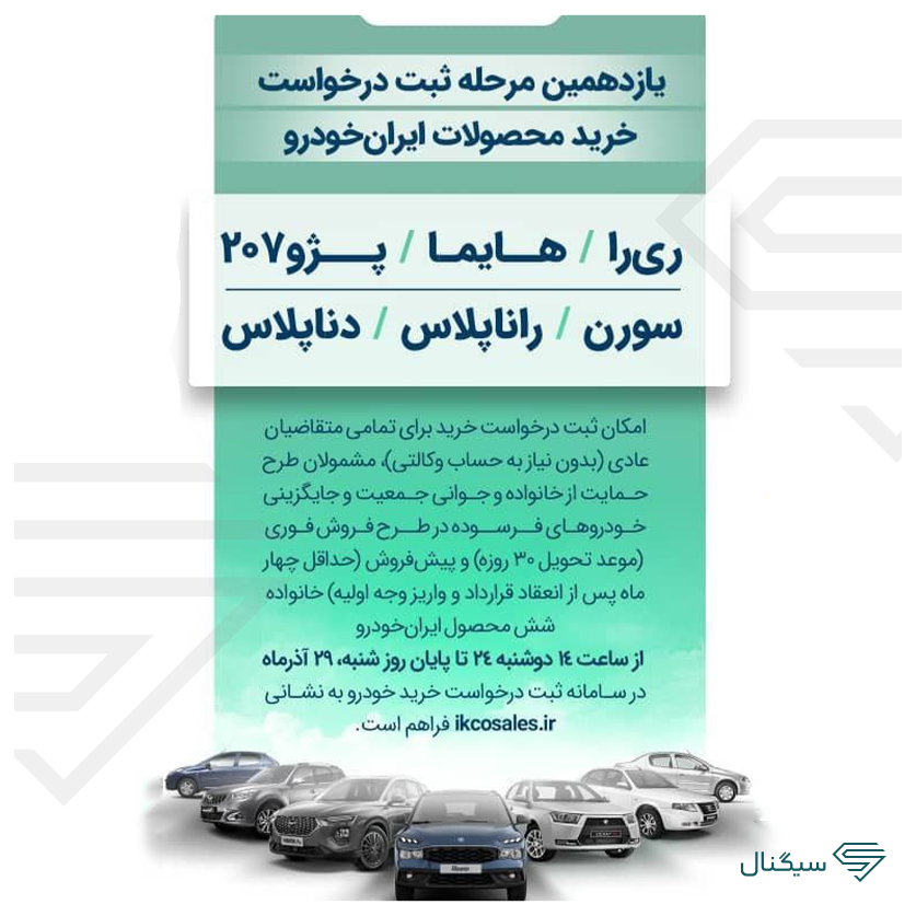اینفوگرافی محصولات ایران خودرو