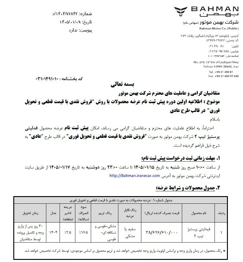 شرایط فروش فیدلیتی